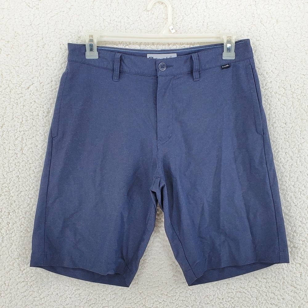 Travis Mathew Gray Golf Shorts Mens 32 32x10 Casual Stretch Chino Flat Front